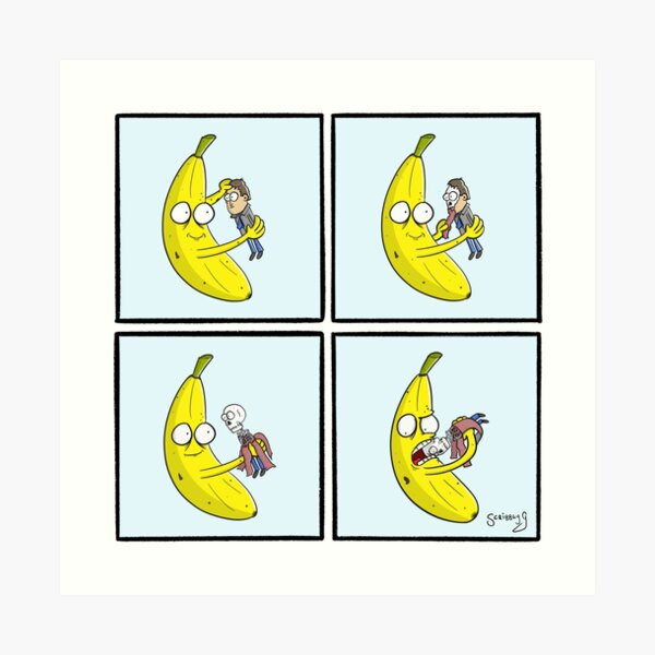 Man-Eating Banana Art Print