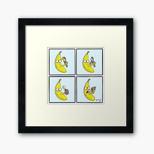 Man-Eating Banana Framed Art Print