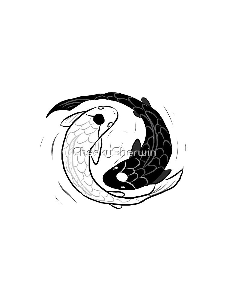 Ipad Drawing Of Koi Fish Ying Yang Greeting Card By Cheekysherwin Redbubble