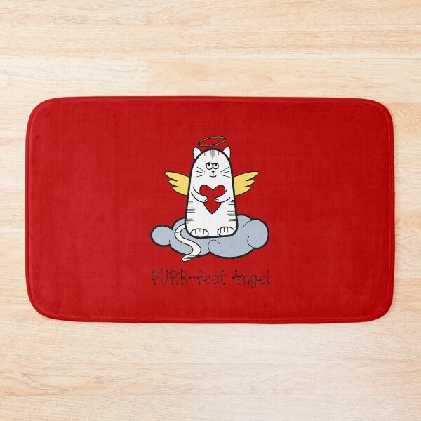 Item preview, PURR-fect Angel (on Red) designed and sold by PawsitiveMum.