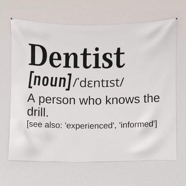 Item preview, Dentist Dental Surgeon Funny Dictionary Definition Knows the Drill  designed and sold by DefinitionX.