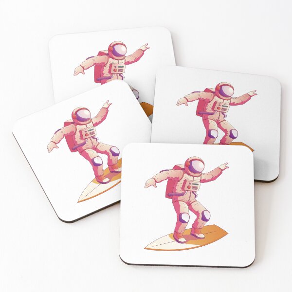 Item preview, funny Astronaut in spacesuit standing on surfboard and surfing designed and sold by KraKen44.