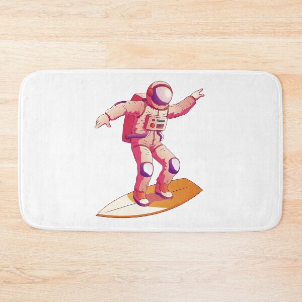 Item preview, funny Astronaut in spacesuit standing on surfboard and surfing designed and sold by KraKen44.