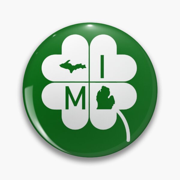 Item preview, Luck o' the Michigander St. Patricks Four Leaf Clover designed and sold by screaminggoat.