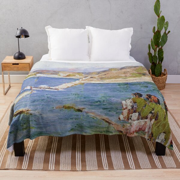 Item preview, Italian Harbor Mediterranean Sea Blue Brown Dock Green Town designed and sold by Art-Punk.
