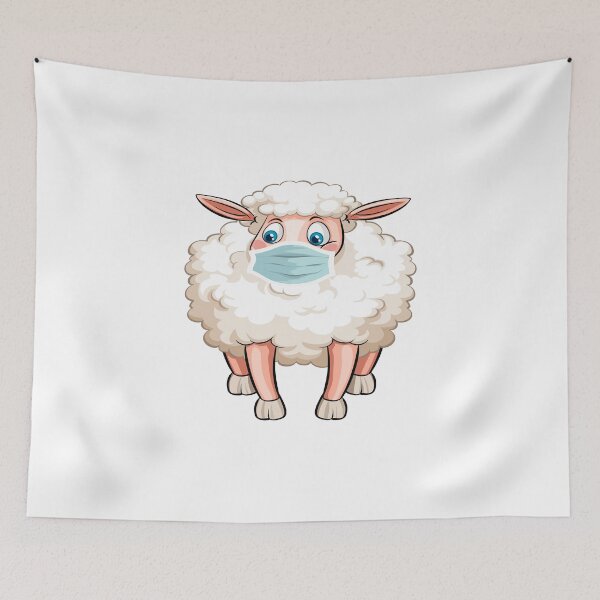 Item preview, Funny masked Masked Sheep Sheep wear a mask  designed and sold by Halia Falih.