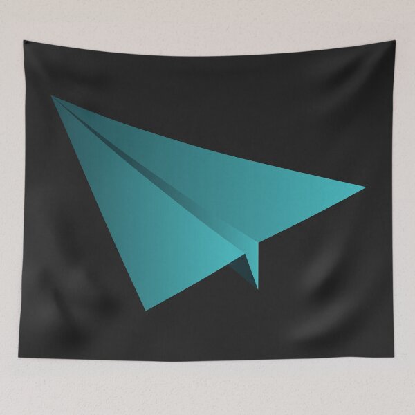Item preview, Blue Paper Airplane Illustration designed and sold by AeroAstro.