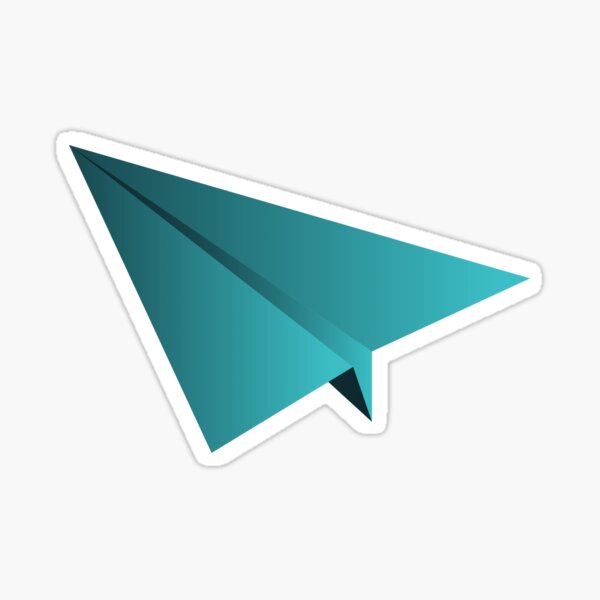 "Blue Paper Airplane Illustration" Sticker for Sale by AeroAstro