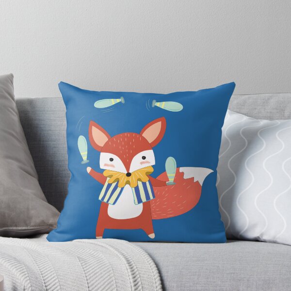 Item preview, Cartoon Circus Animals Juggling Red Fox designed and sold by peacockcards.