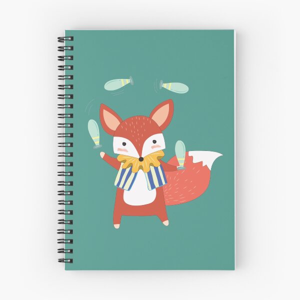 Item preview, Cartoon Circus Animals Juggling Red Fox designed and sold by peacockcards.