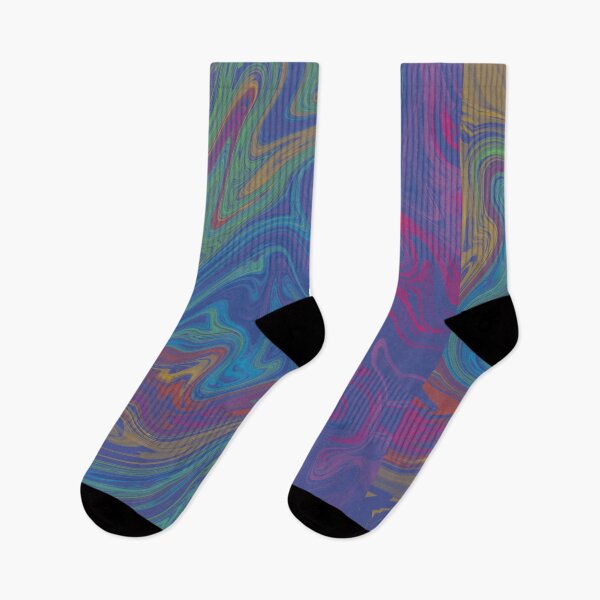 Item preview, Psychedelic Purple Rainbow Swirl Pattern, luminous pattern with psychedelic vibes designed and sold by ToriaScarlett.
