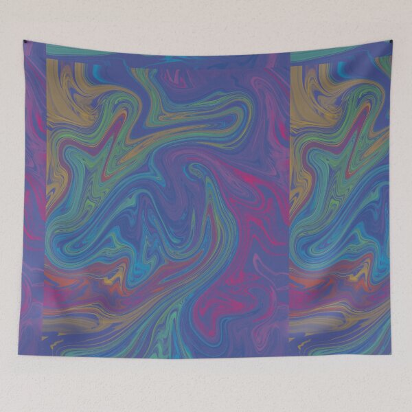 Item preview, Psychedelic Purple Rainbow Swirl Pattern, luminous pattern with psychedelic vibes designed and sold by ToriaScarlett.