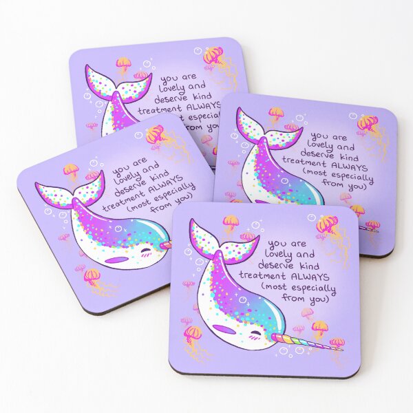 Item preview, "You are Lovely" Rainbow Horned Narwhal designed and sold by thelatestkate.