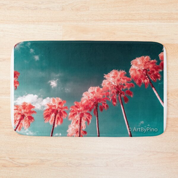 Item preview, Seven Palms Teal Background designed and sold by ArtByPino.