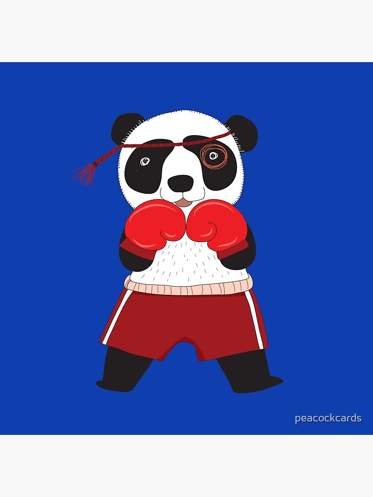 Cartoon Animals Fighting Boxing Panda Bear