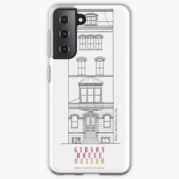 Gibson House Museum Architectural Outline Samsung Galaxy Soft Case