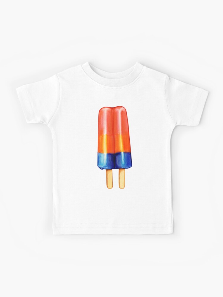 CREAM SHORT SLEEVE T-SHIRT WITH ICE CREAM PATTERN, COTTON, BABY