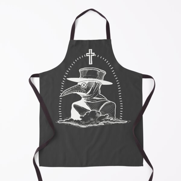 Item preview, Black pest doctor mask in medieval engraving - WHITE designed and sold by InkMastersHub.com.