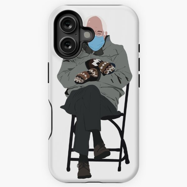 Vista previa del artículo con la obra «Mitones Bernie Sanders», diseñado y vendido por printsbyalisa.