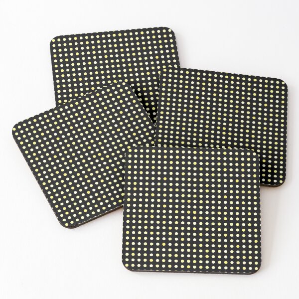 Item preview, Yellow Dot Pattern - Black designed and sold by VvdVenDesign.