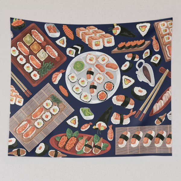 Item preview, Assorted Japanese Sushi Buffet Spread designed and sold by Alicia Chee.