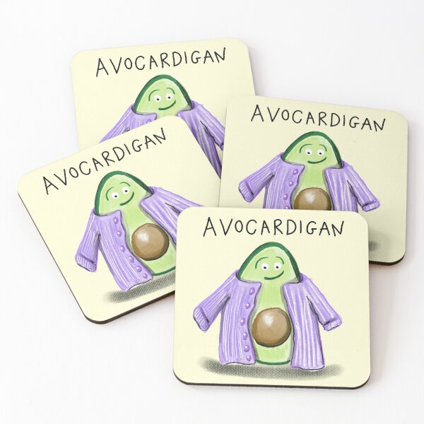 Item preview, Avocado Cardigan: daily doodle design designed and sold by Hannah's  Doodles.