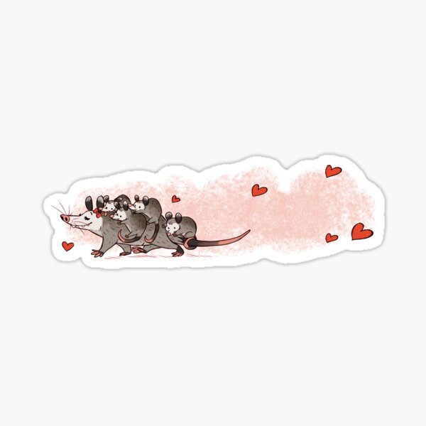 Opossum Mom Sticker