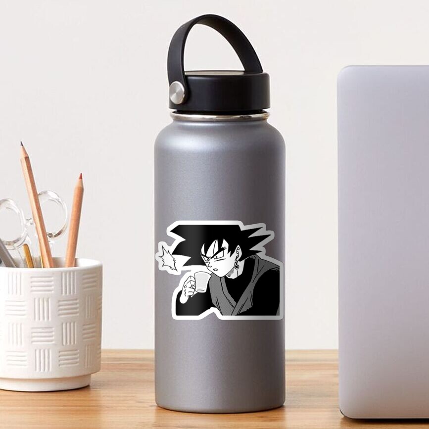 "Goku Black Drinking Tea" Sticker for Sale by CaptainBigMan Redbubble