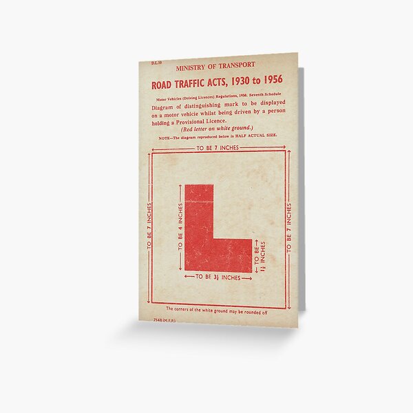 Artikel-Vorschau von Vintage L-Plate Learner Driver, designt und verkauft von PetroleumSpirit.