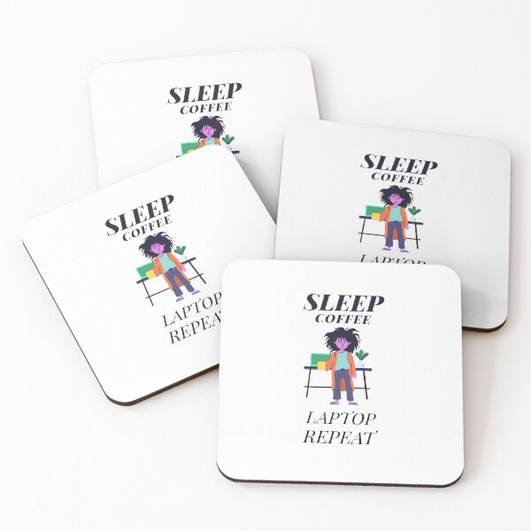 Item preview, Sleep Coffee Laptop Repeat designed and sold by TAPDesigns.