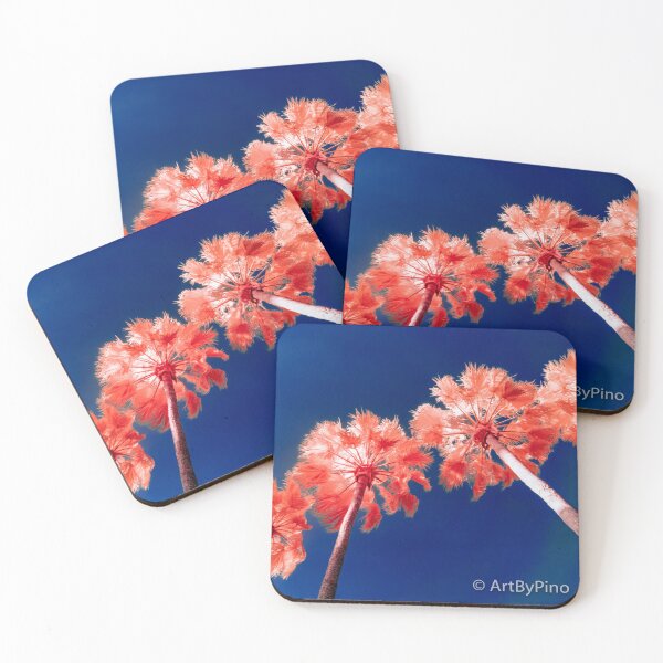Item preview, Palms Blue Background designed and sold by ArtByPino.