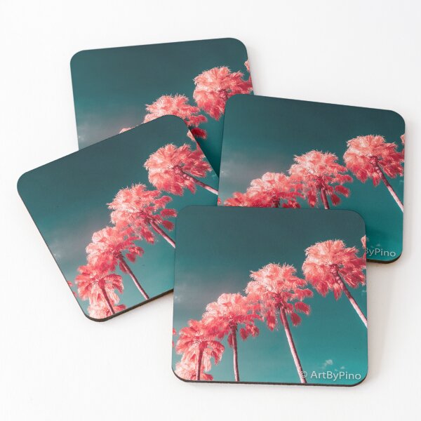 Item preview, Seven Palms Teal Background designed and sold by ArtByPino.