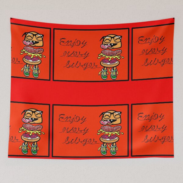 Item preview, Enjoy every burger (red) designed and sold by Skloilustra.
