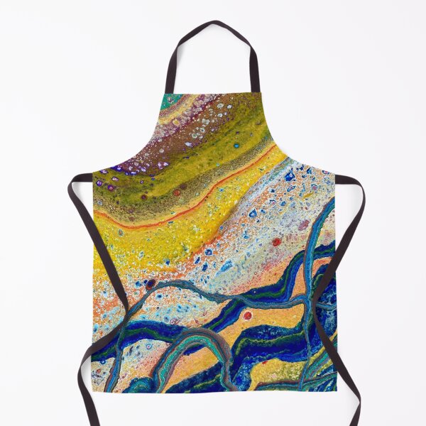 Item preview, Aerial view Colourful Fields - Abstract Pouring Art designed and sold by Artdianarada.