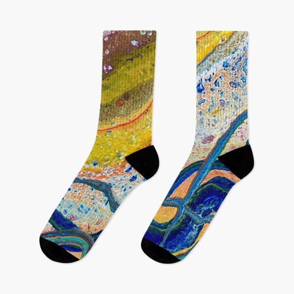 Item preview, Aerial view Colourful Fields - Abstract Pouring Art designed and sold by Artdianarada.