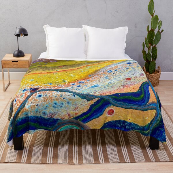 Item preview, Aerial view Colourful Fields - Abstract Pouring Art designed and sold by Artdianarada.