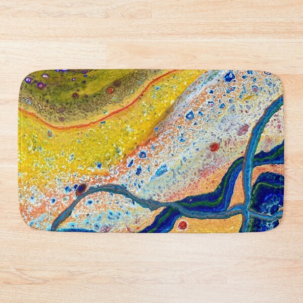 Item preview, Aerial view Colourful Fields - Abstract Pouring Art designed and sold by Artdianarada.