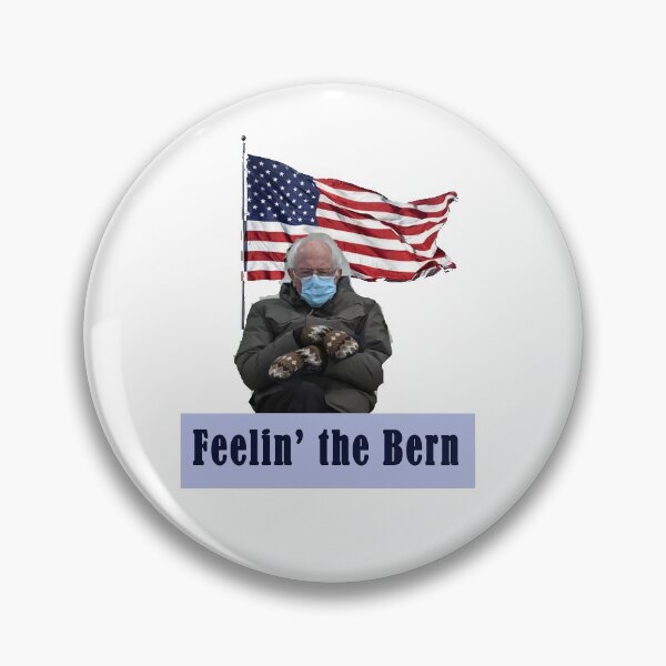 Item preview, Bernie cute mittens Feel the Bern meme USA inaguration 2021 funny designed and sold by Paintingladycat.