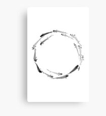 Sumi ink fishes enso Metal Print