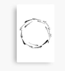 Sumi ink fishes enso Canvas Print