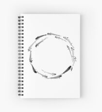 Sumi ink fishes enso Spiral Notebook