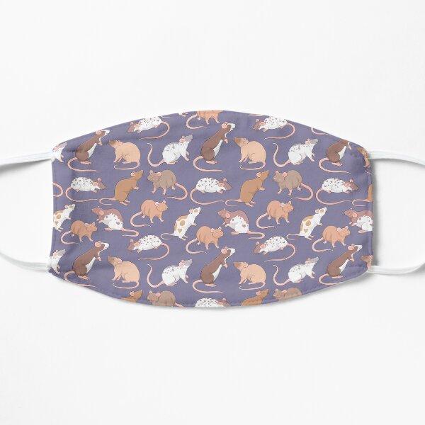 Cute rattie rats by Whimsicolour Flat Mask