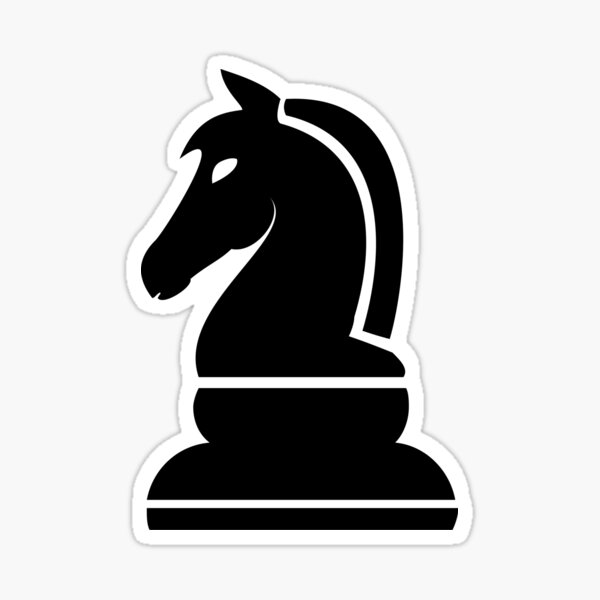 Knight Chess Piece Decal #1 2x3.5 Choose Color 