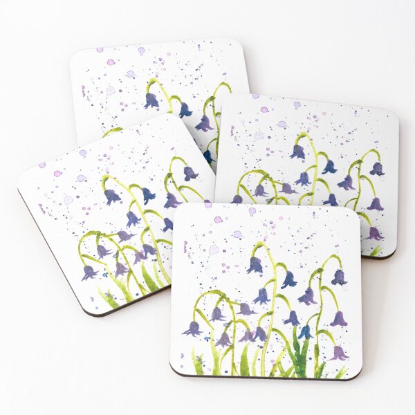 Item preview, Bluebells blue flowers watercolour  designed and sold by Monika Howarth.