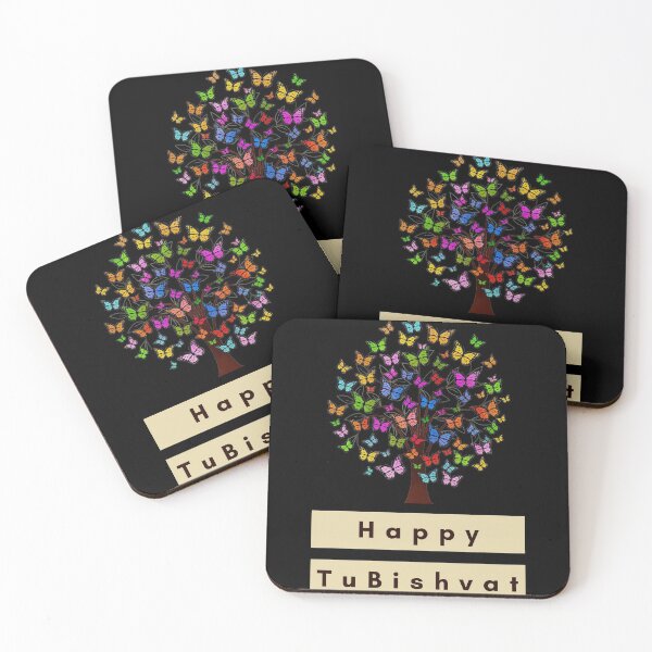 Item preview, Happy Tu Bishvat/Tu B'Shevat Day - Black designed and sold by Magical Designs.