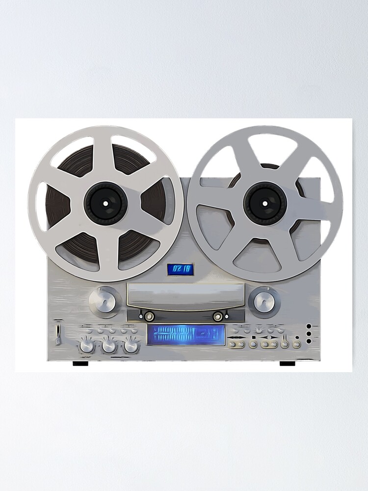 Reel to Reel track vintage tape recorder Poster for Sale by