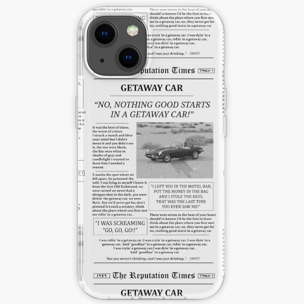 Getaway Car Newspaper iPhone Soft Case