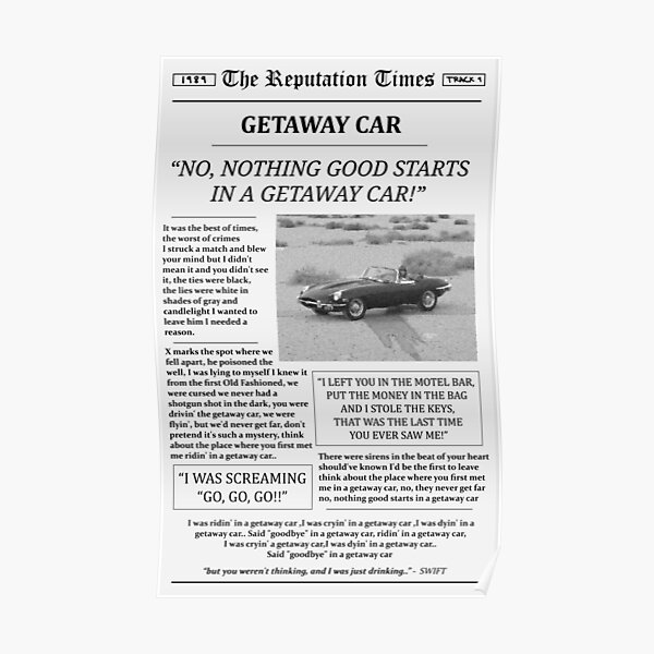 Journal de voiture d'escapade Poster