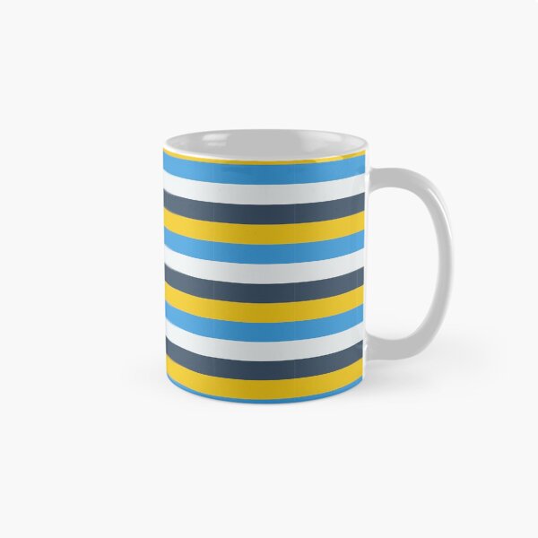 Item preview, Blue yellow modern minimalist stripe pattern designed and sold by TalBright.