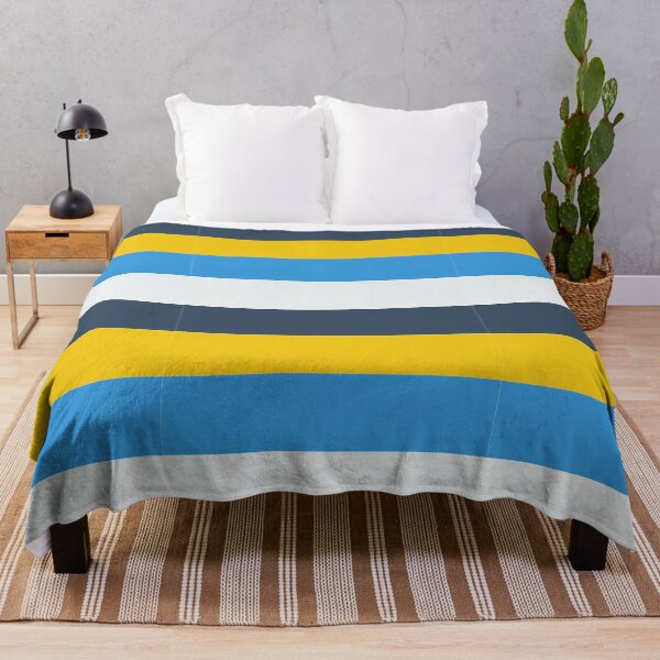 Item preview, Blue yellow modern minimalist stripe pattern designed and sold by TalBright.